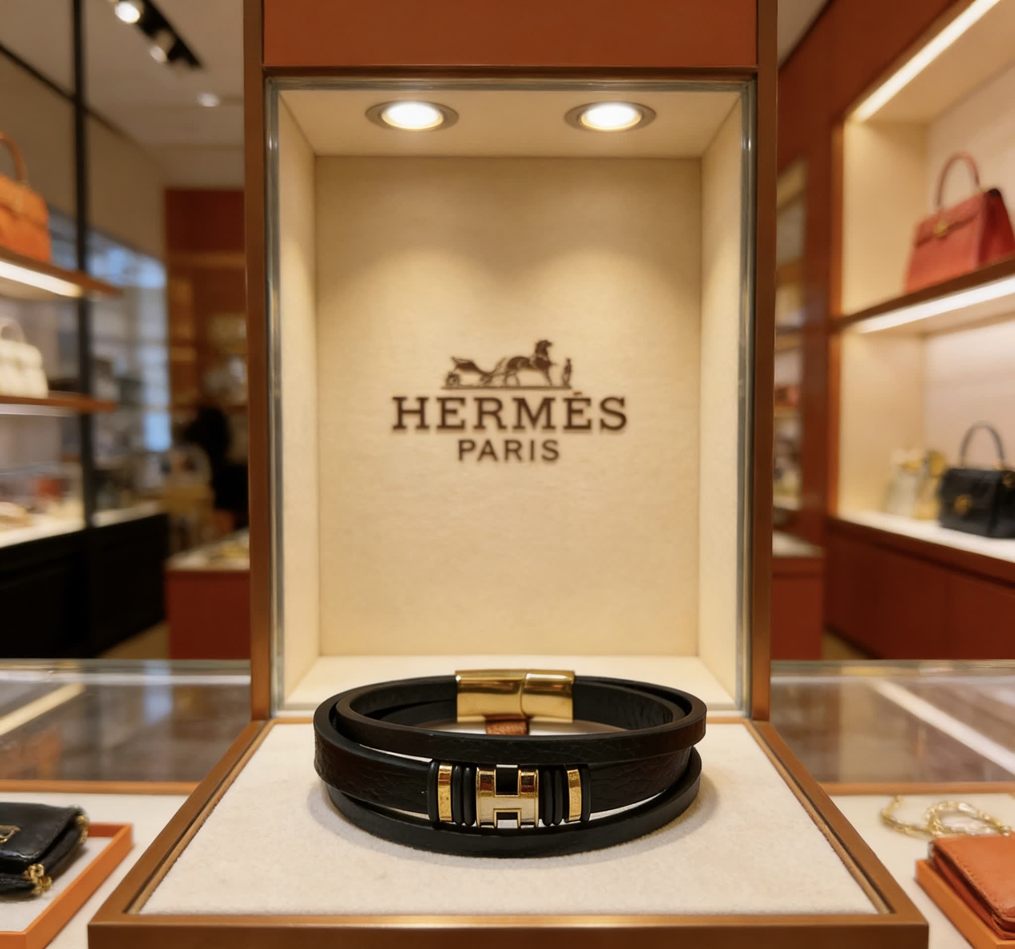 Hermes Hermès Paris Leather Bracelet