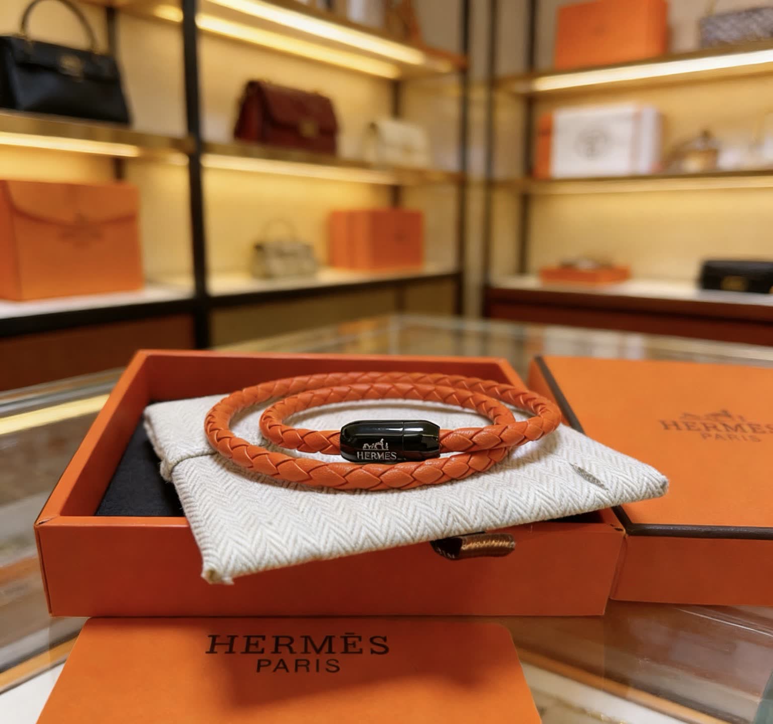 Hermes Hermès Paris Leather Bracelet