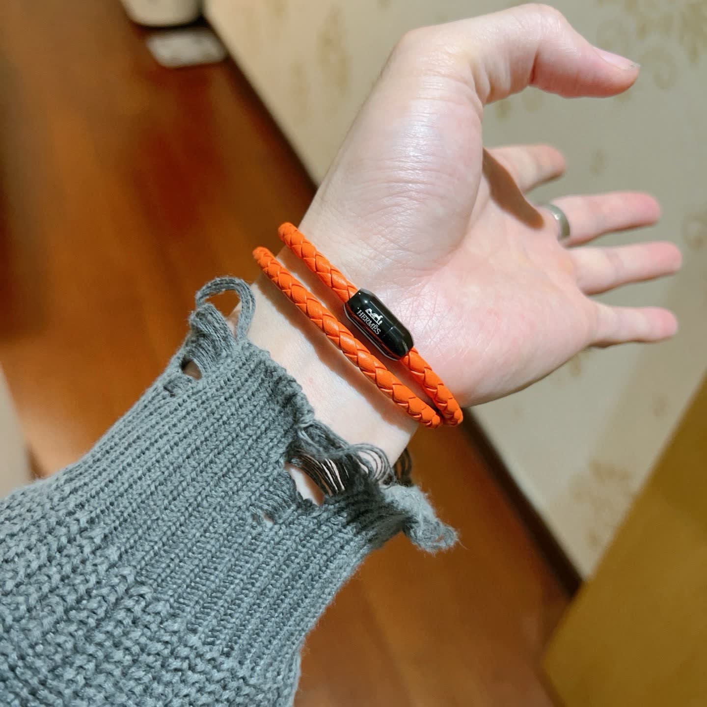 Hermes Hermès Paris Leather Bracelet