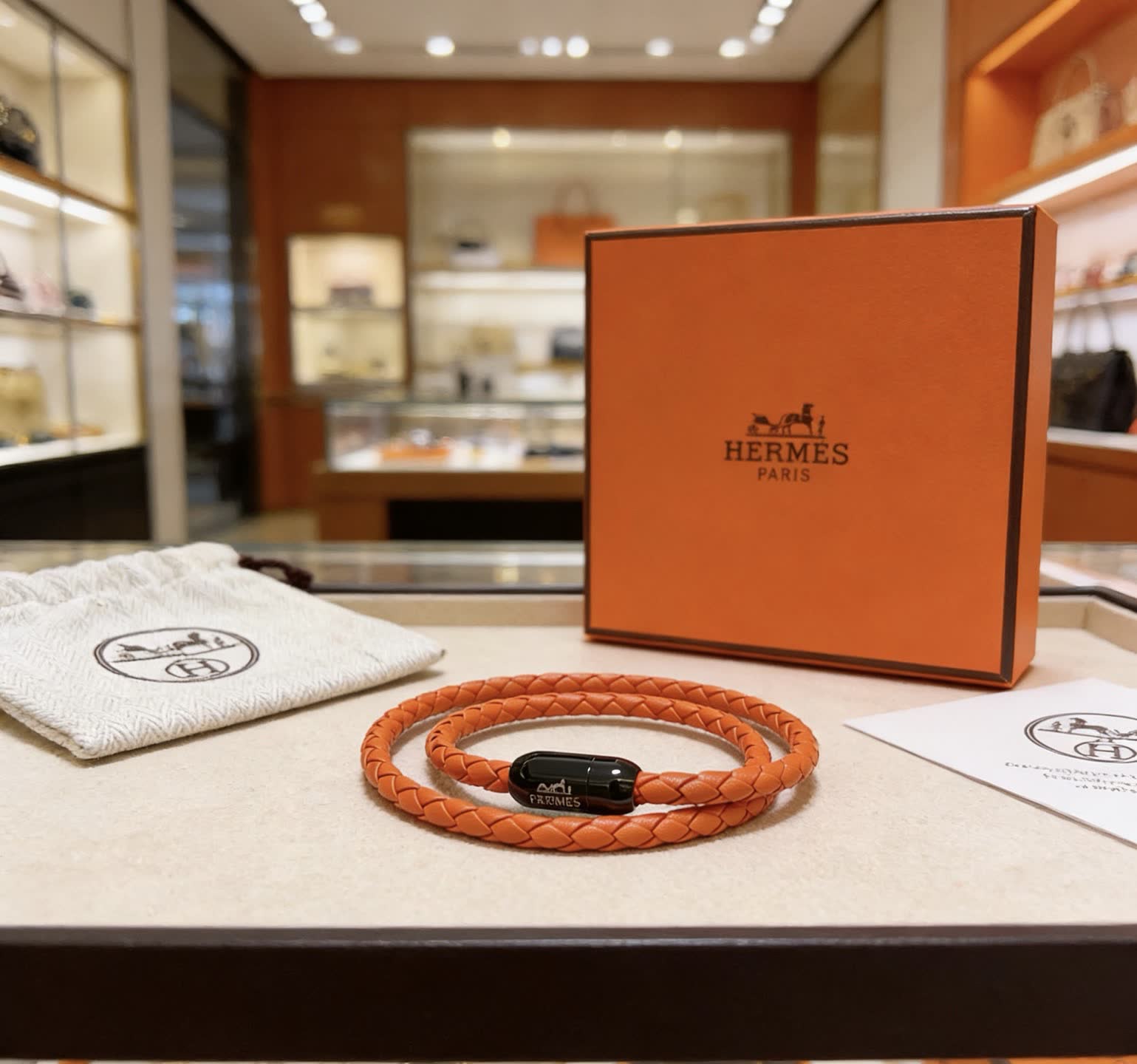 Hermes Hermès Paris Leather Bracelet