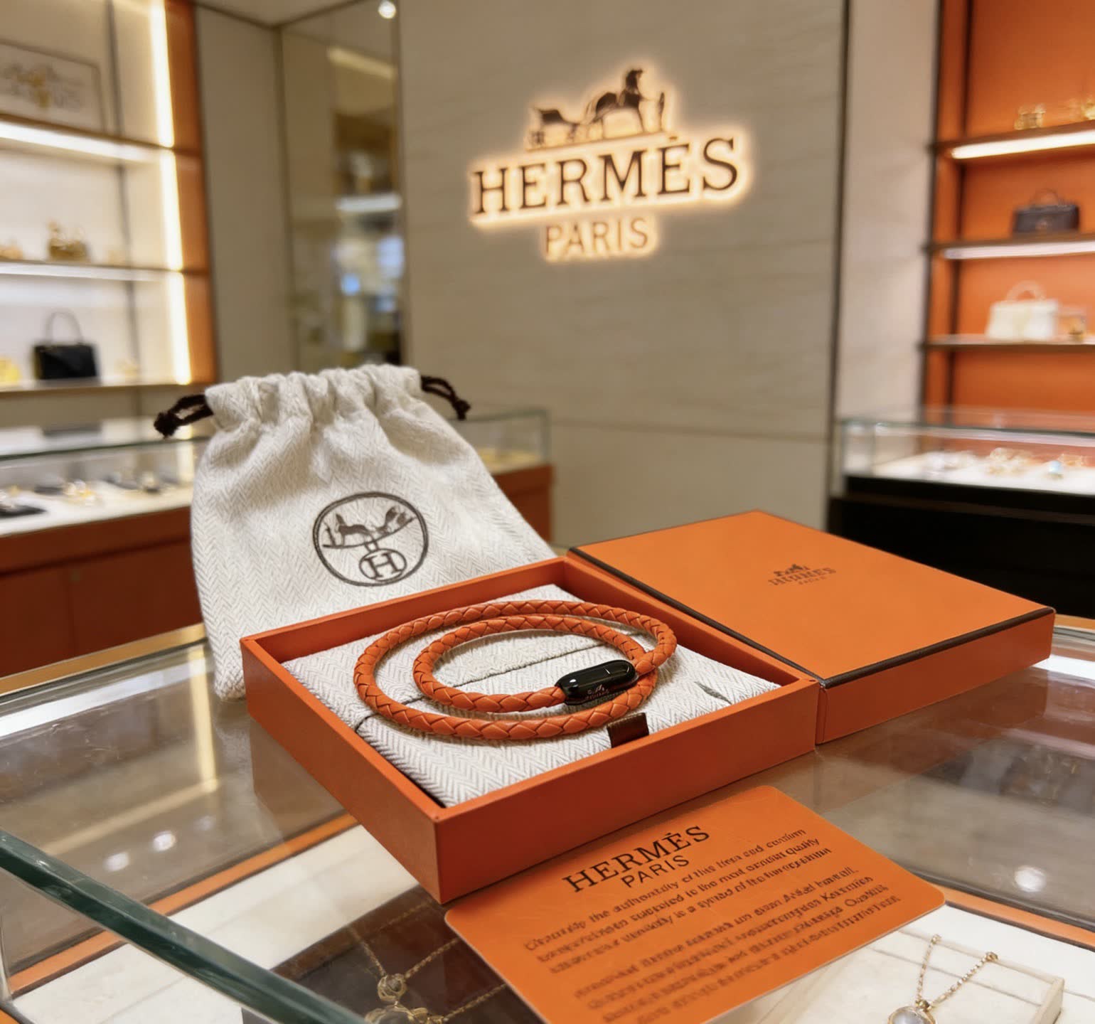 Hermes Hermès Paris Leather Bracelet