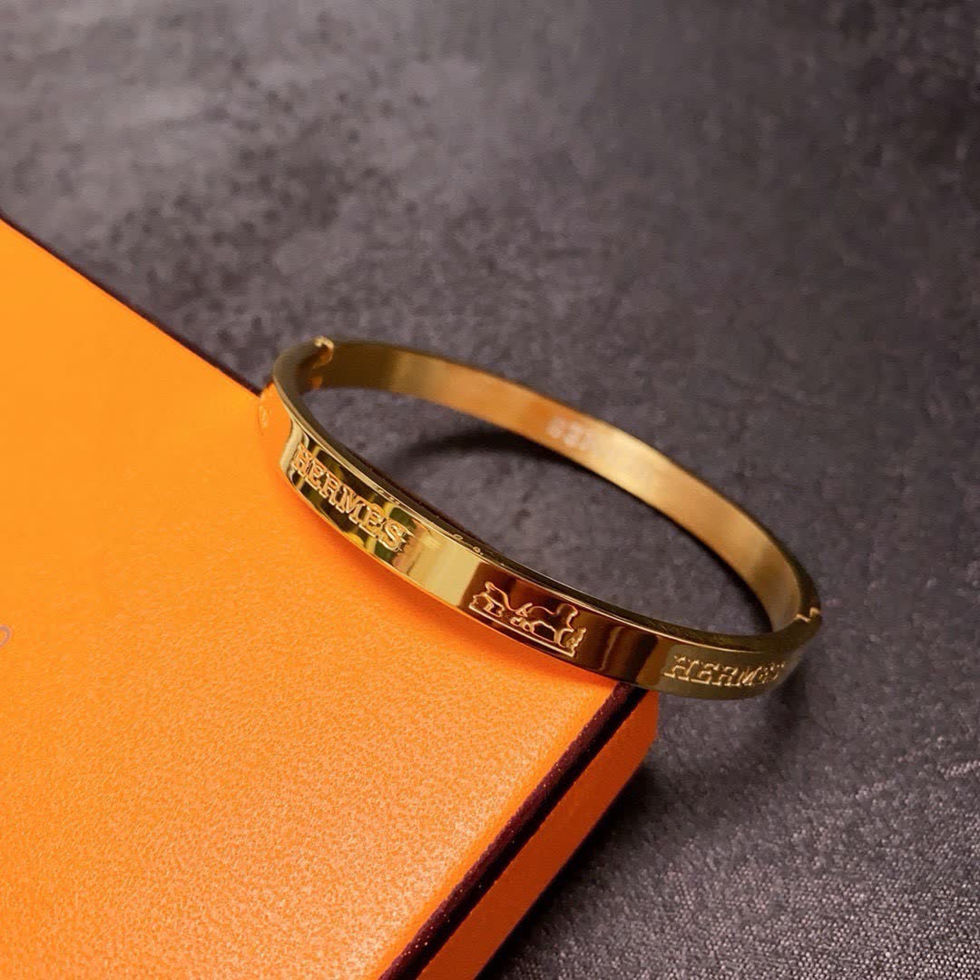 Hermes Hermès Engraved Bangle Bracelets