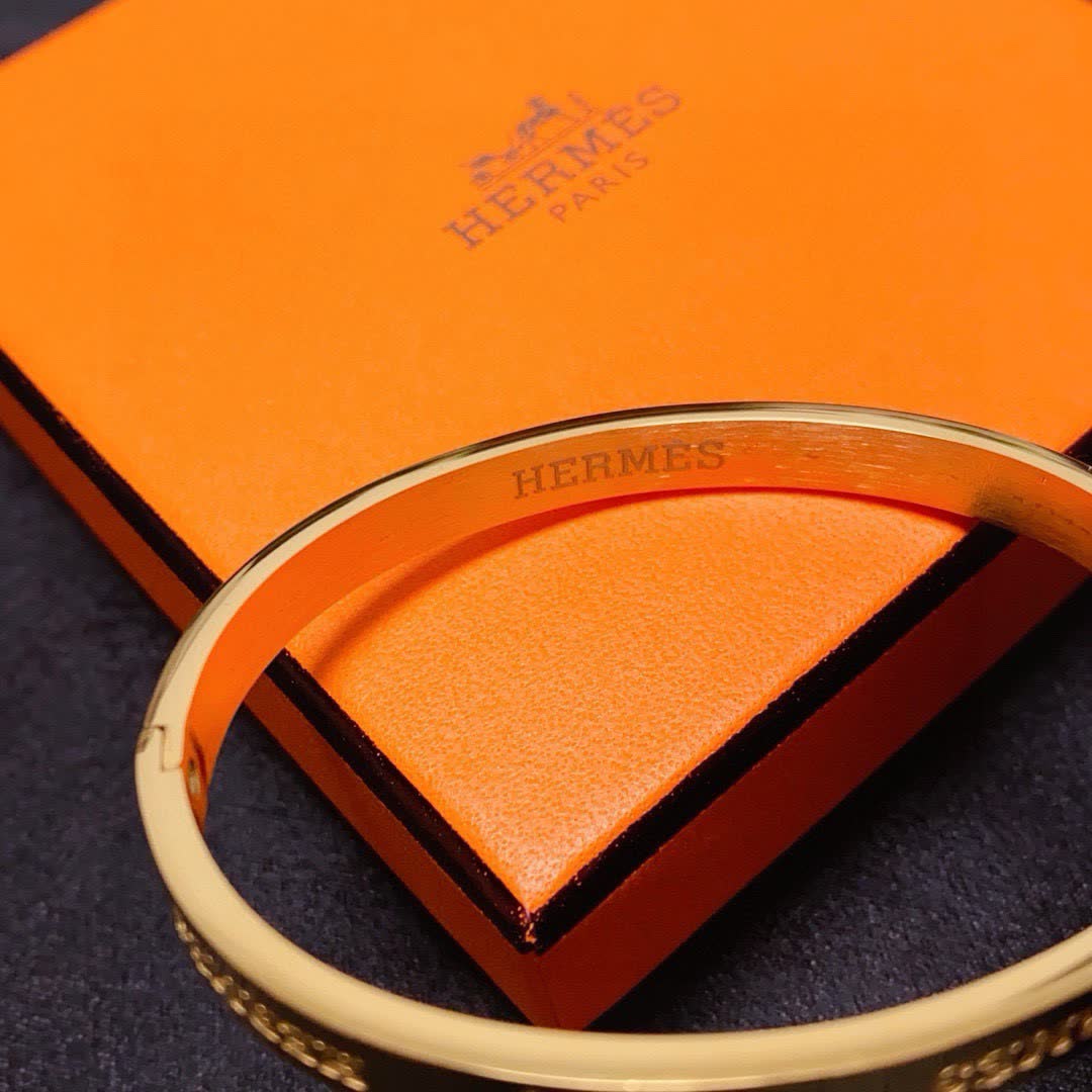 Hermes Hermès Engraved Bangle Bracelets