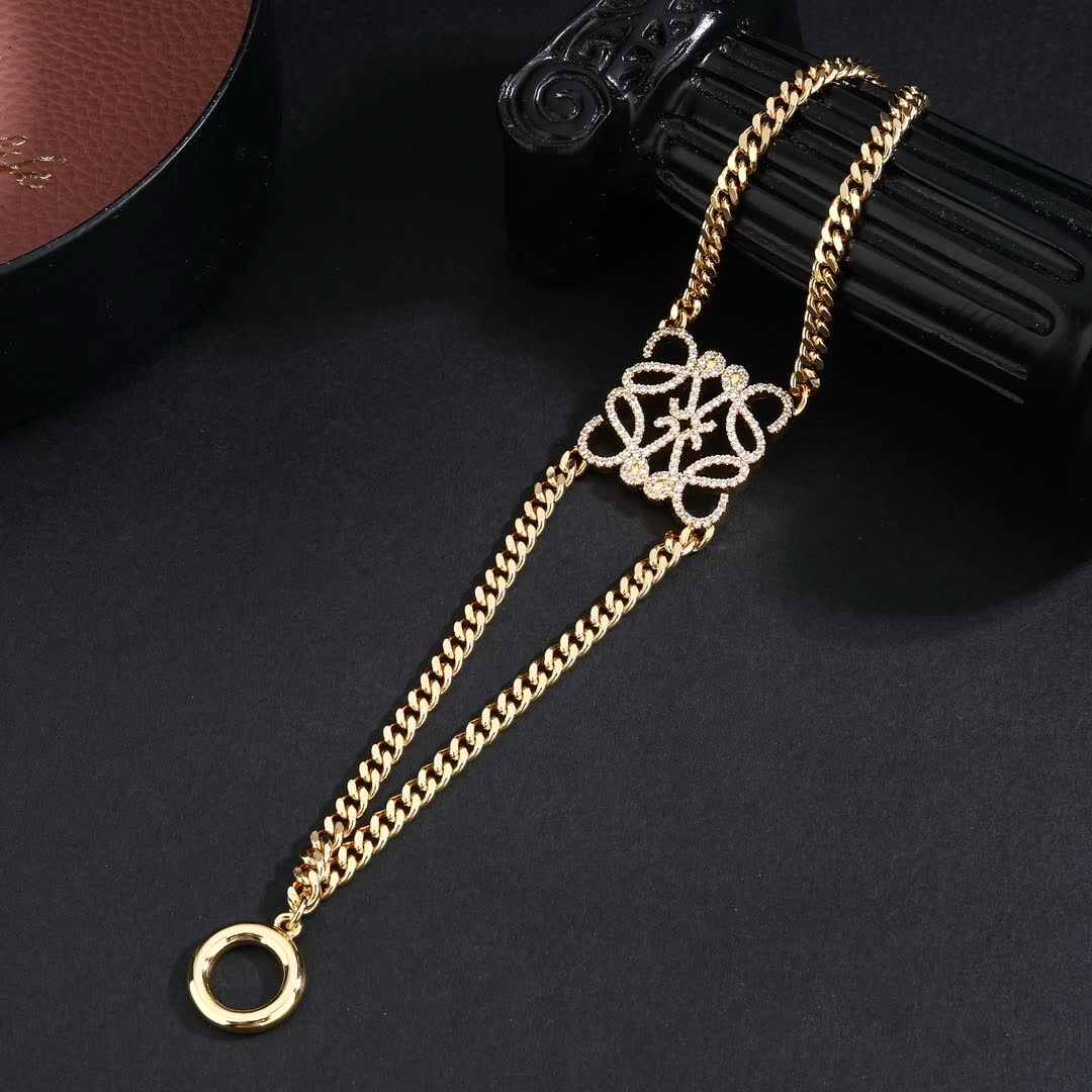 Loewe Elegant Silver and Gold-Tone Diamond Accent Bracelets