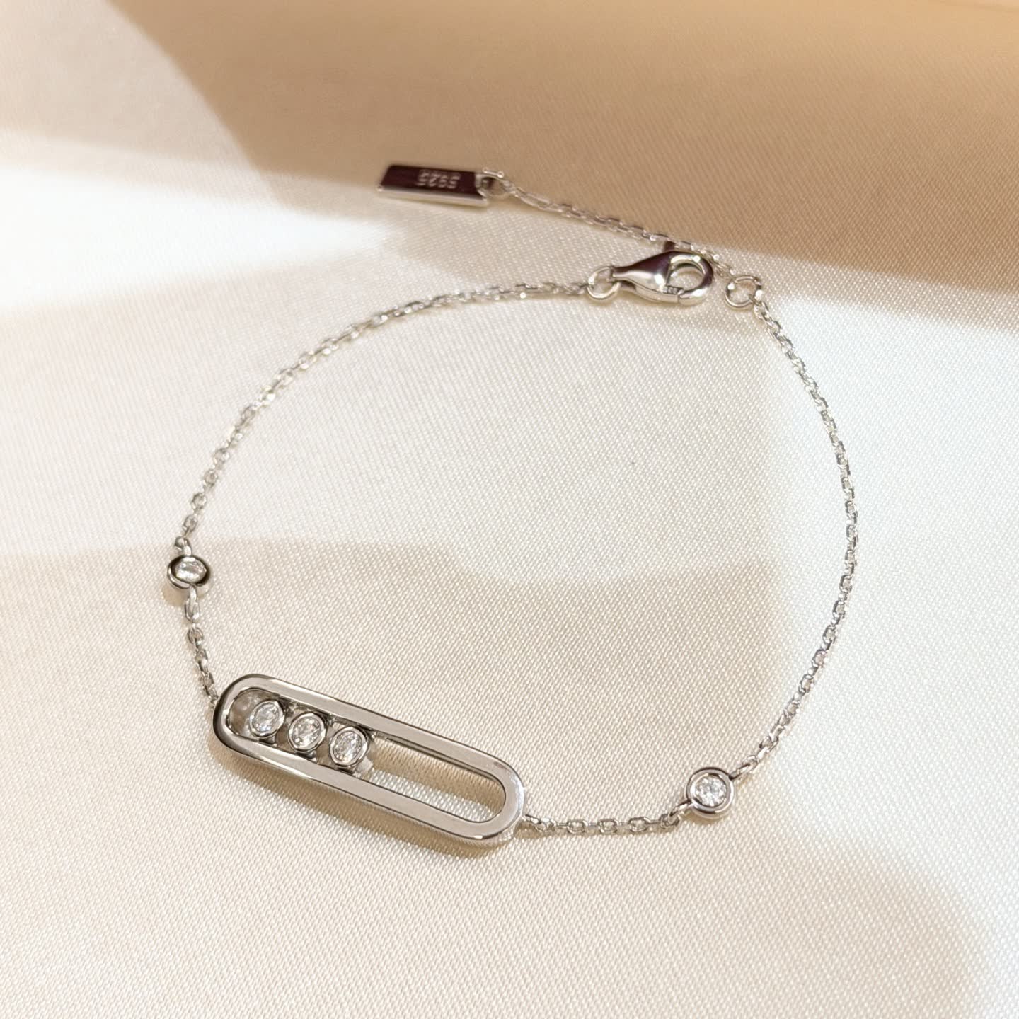 Messika S925 Silver Bracelet with Cubic Zirconia