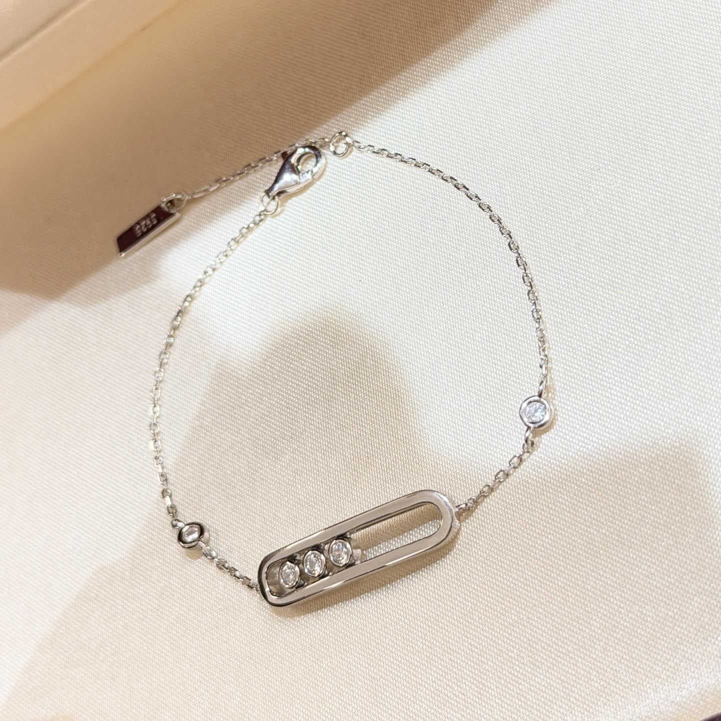 Messika S925 Silver Bracelet with Cubic Zirconia