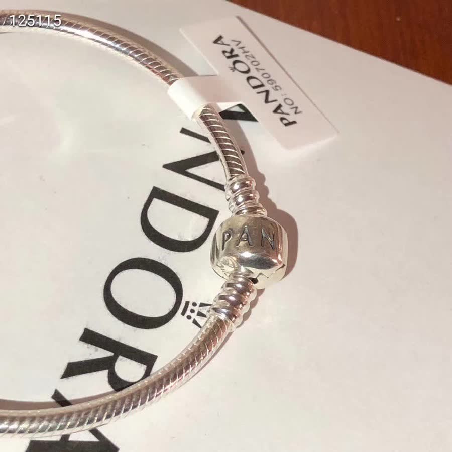 Pandora Silver Bracelet with Red Heart Charm