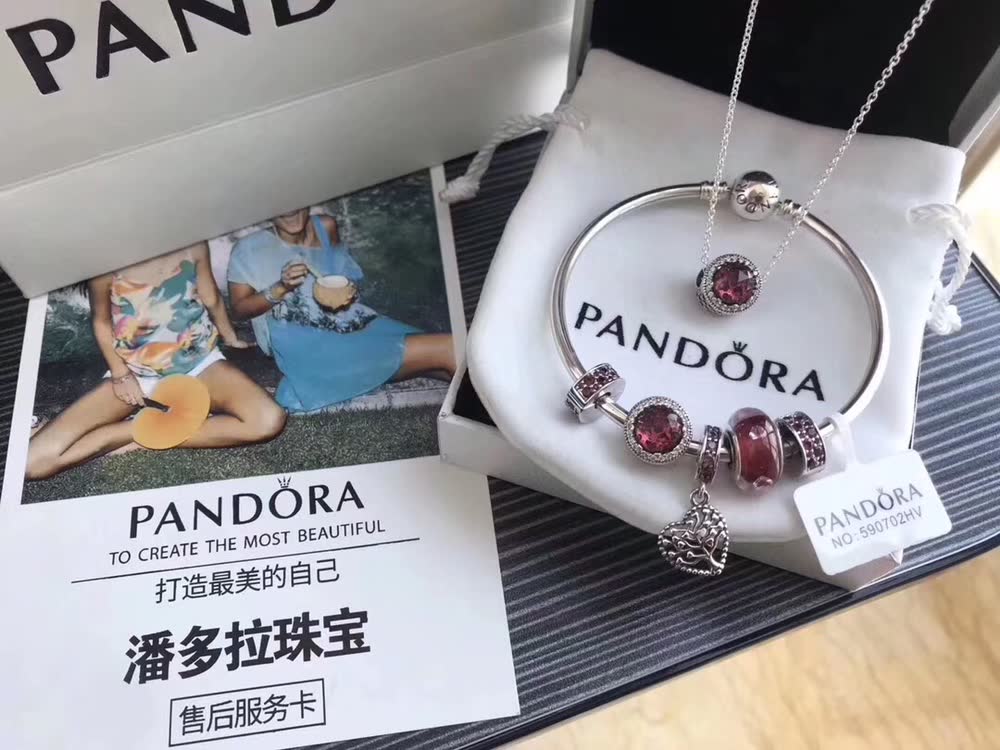 Pandora Silver Bracelet with Blue Stones and Snowflake Charm