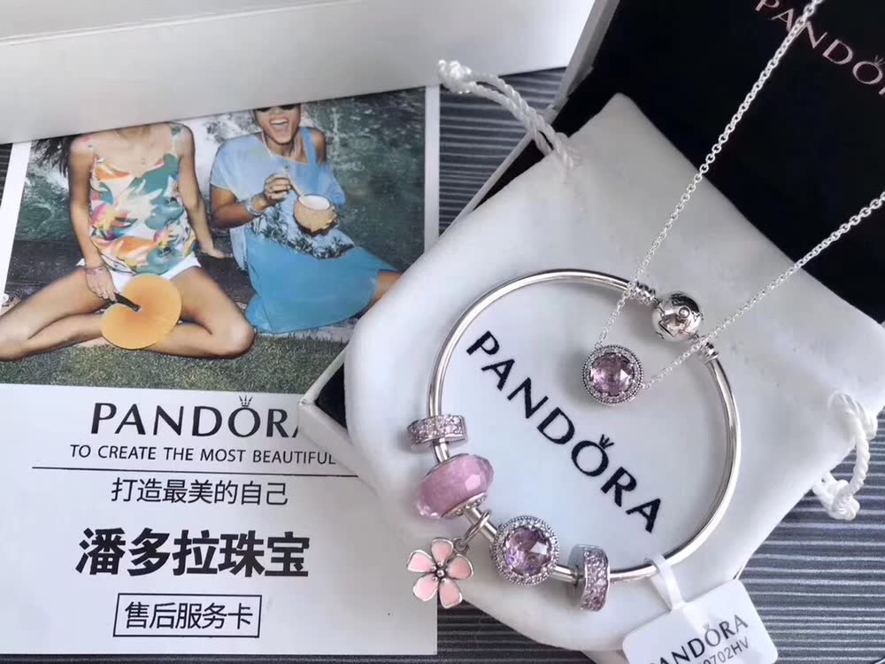 Pandora Silver Bracelet with Blue Stones and Snowflake Charm