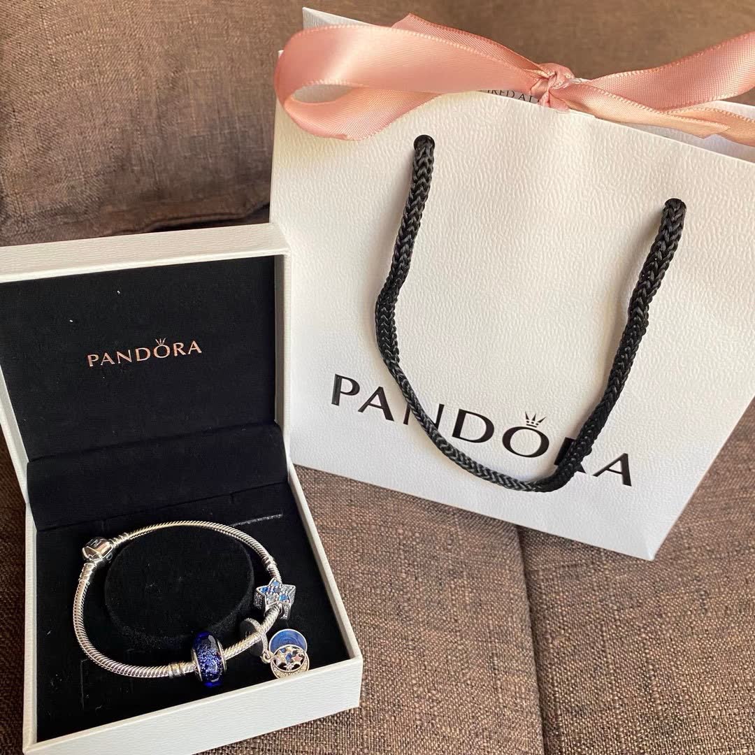 Pandora Celestial Star and Moon Charm Bracelet