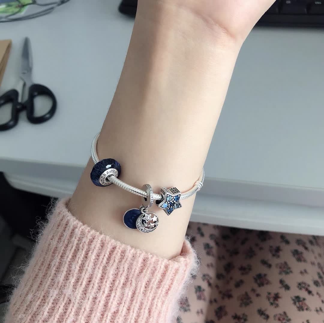 Pandora Celestial Star and Moon Charm Bracelet