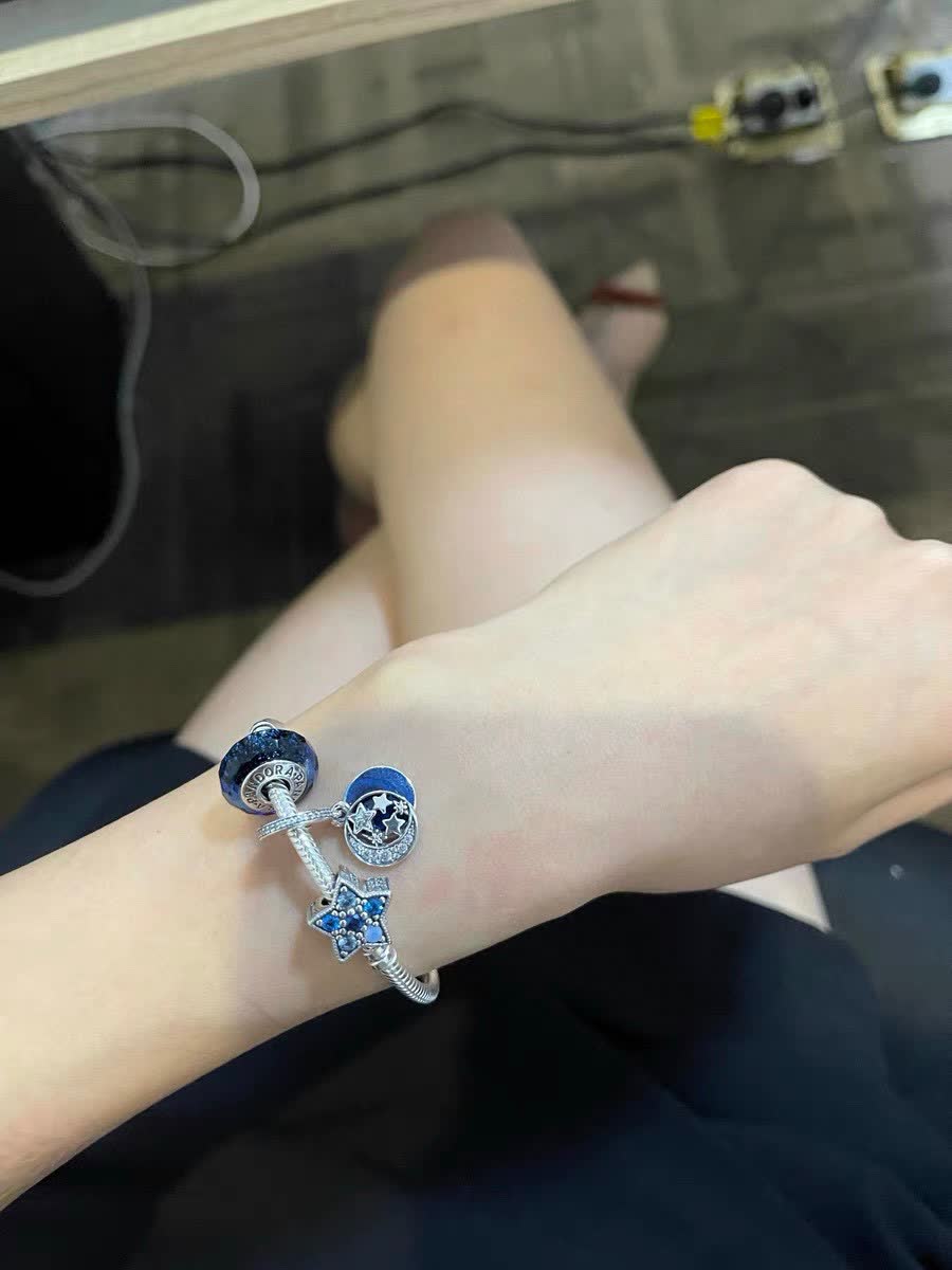 Pandora Celestial Star and Moon Charm Bracelet