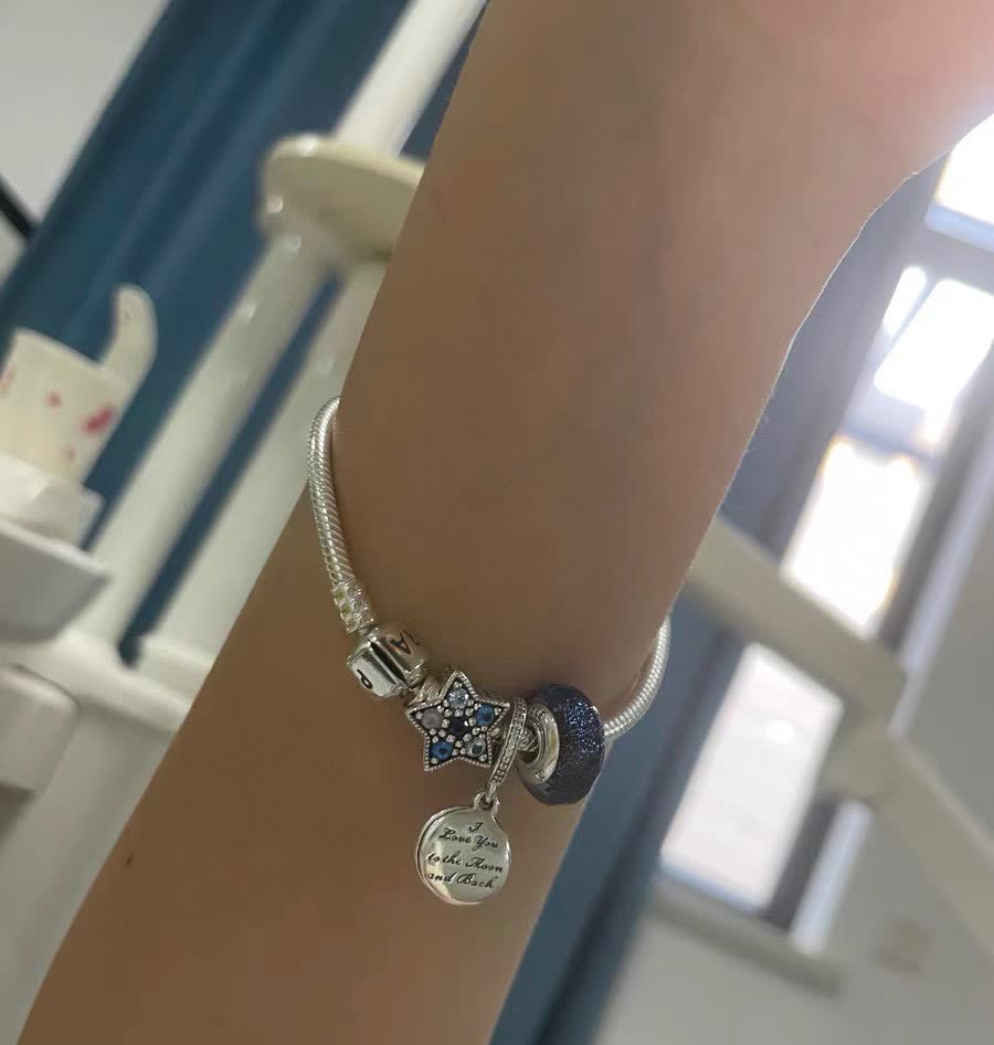 Pandora Celestial Star and Moon Charm Bracelet
