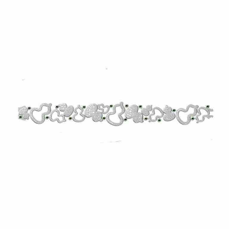 Qeelin Mickey Mouse Diamond Bracelet