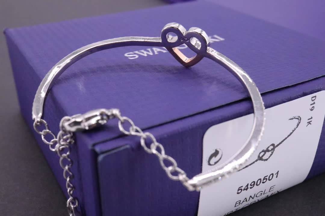 Swarovski Elegant Silver Heart Bracelet