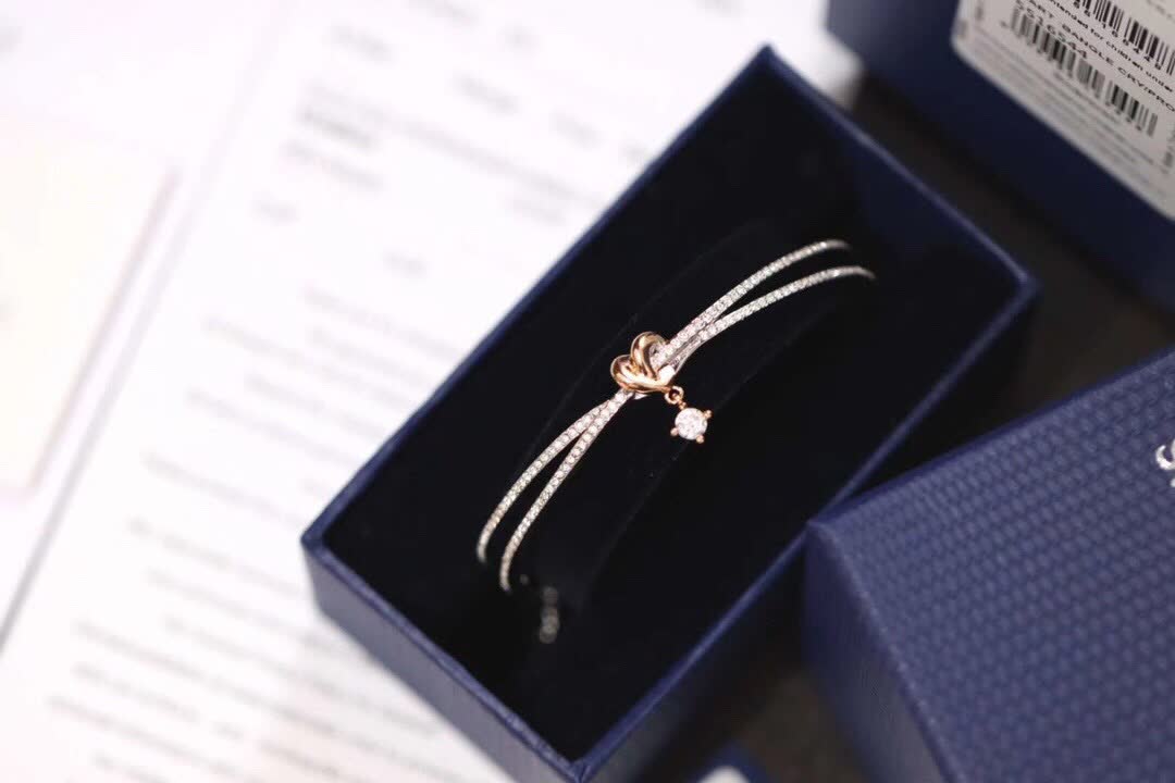 Swarovski Double Heart Crystal Bracelet