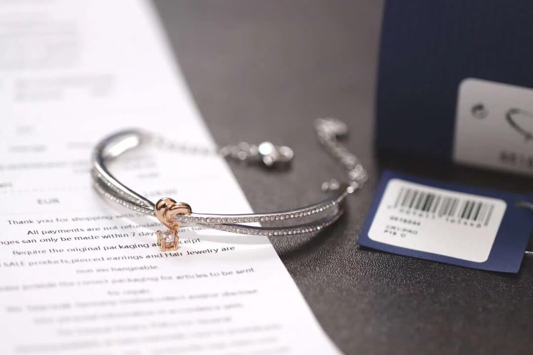Swarovski Double Heart Crystal Bracelet
