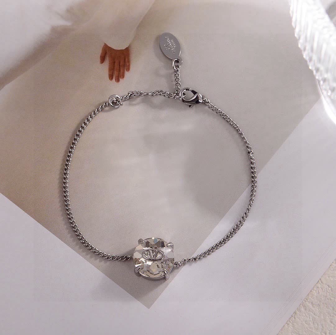 Valentino Stainless Steel Crystal Bracelet