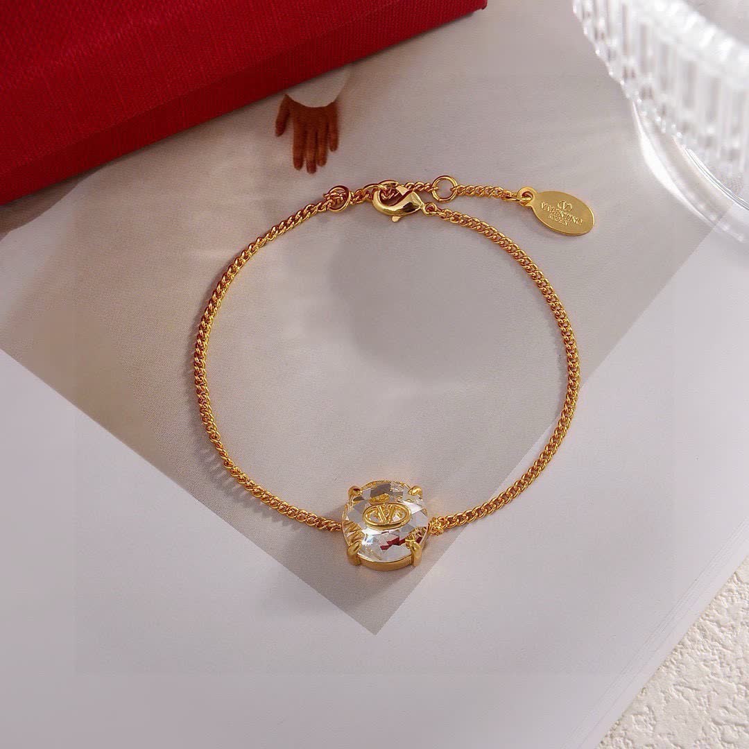 Valentino Stainless Steel Crystal Bracelet