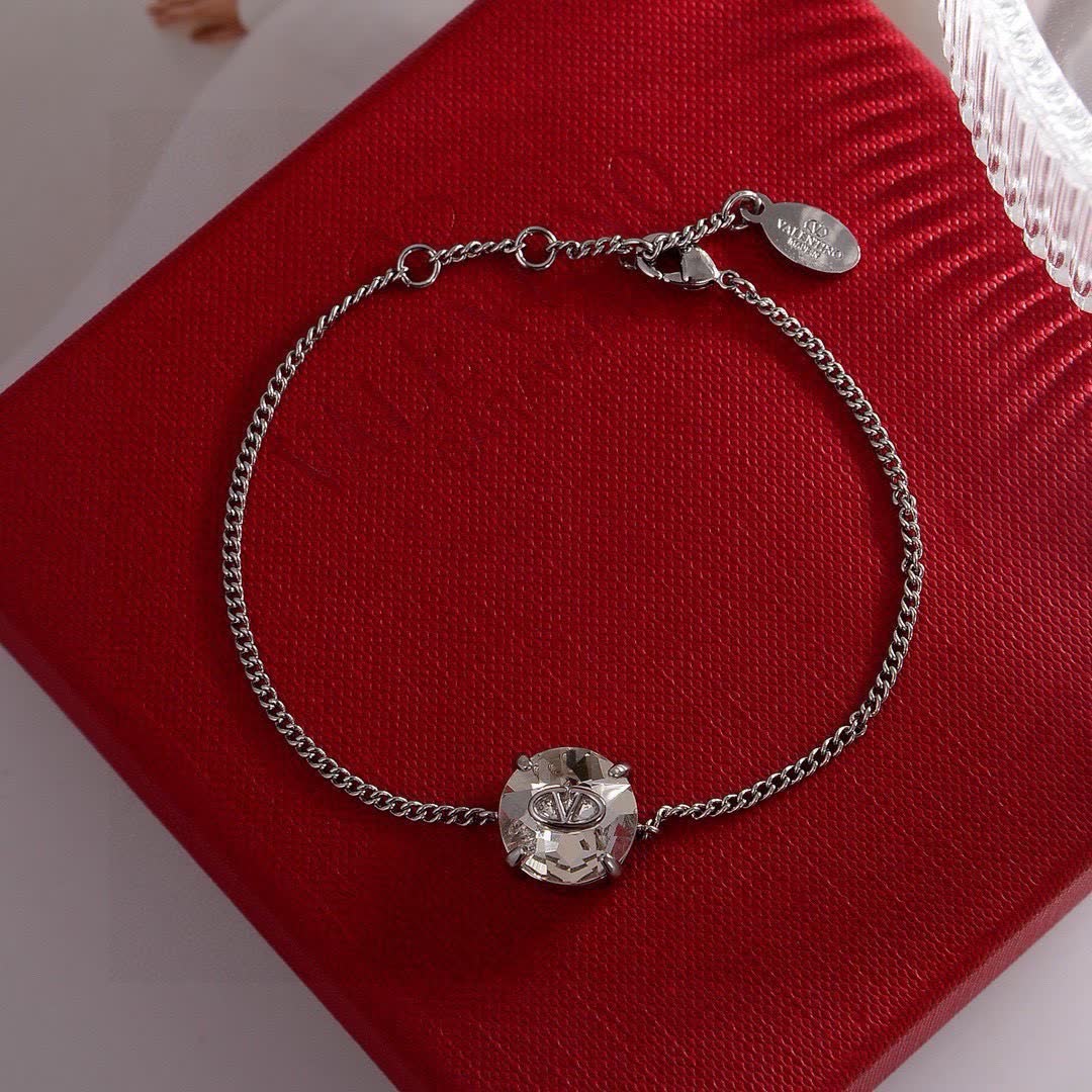 Valentino Stainless Steel Crystal Bracelet