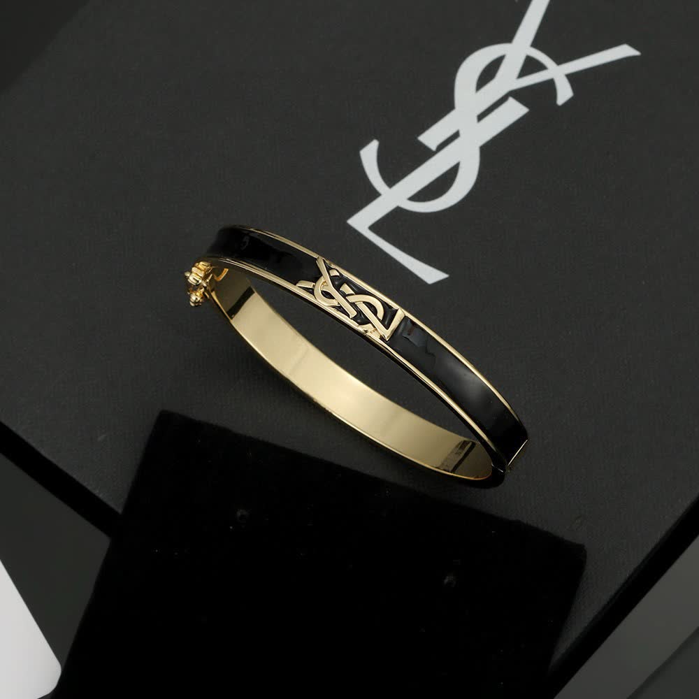 Saint Laurent YSL Logo Bangle Bracelet