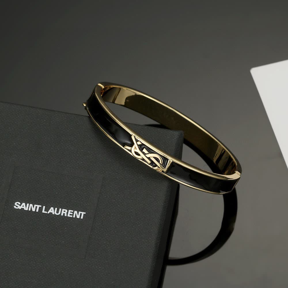 Saint Laurent YSL Logo Bangle Bracelet