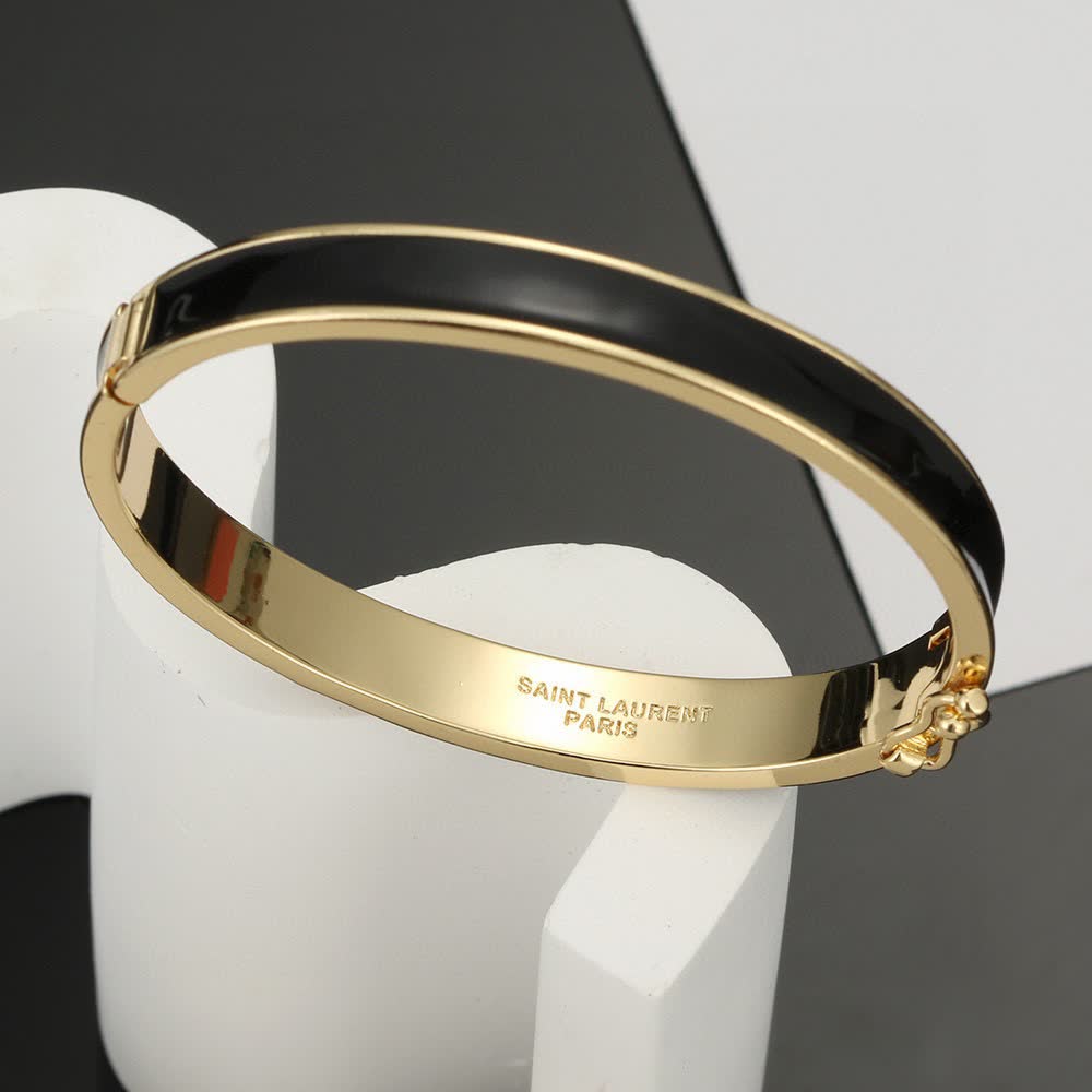 Saint Laurent YSL Logo Bangle Bracelet