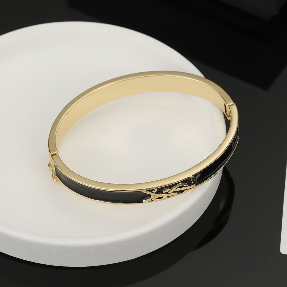 Saint Laurent YSL Logo Bangle Bracelet