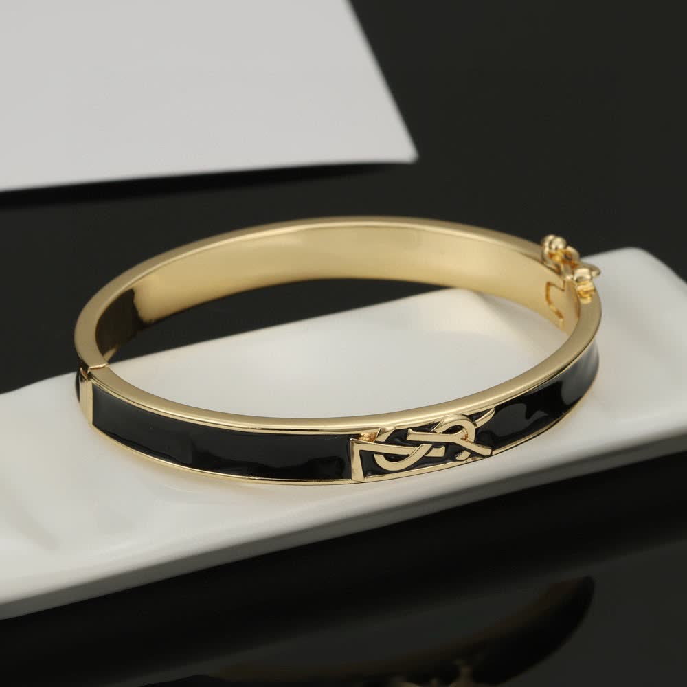 Saint Laurent YSL Logo Bangle Bracelet