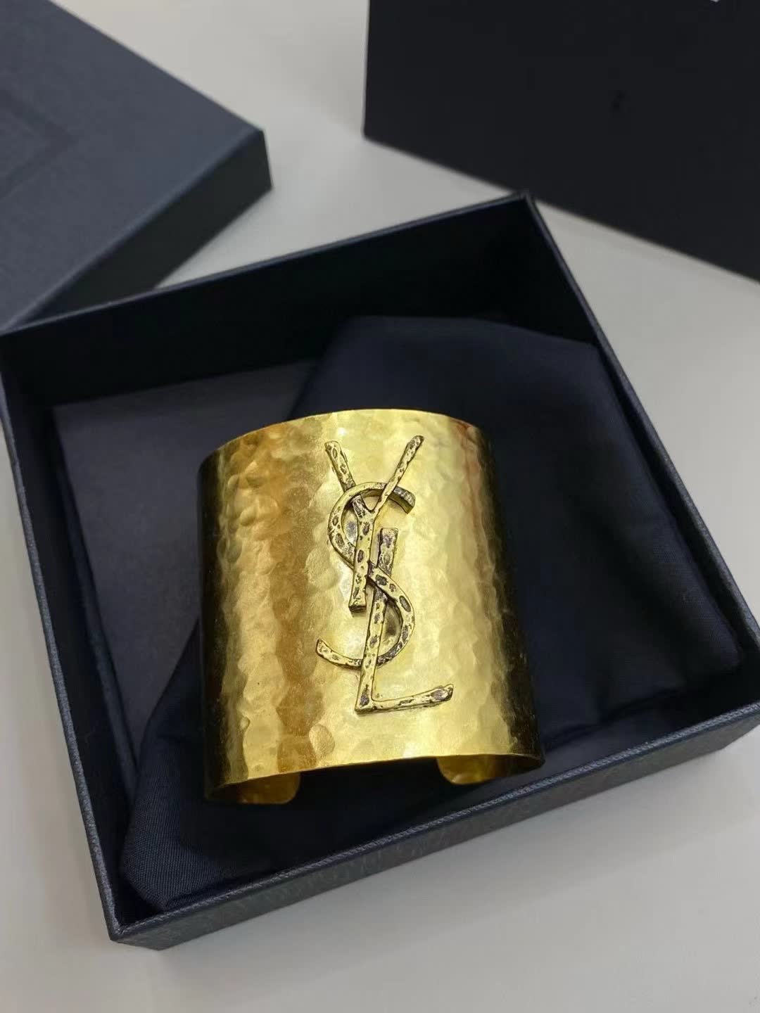 YSL Gold Heart-shaped Bracelet