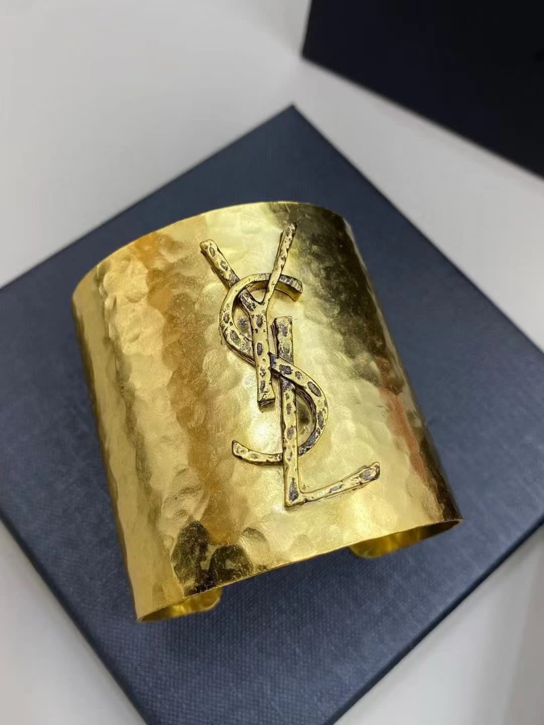 YSL Gold Heart-shaped Bracelet