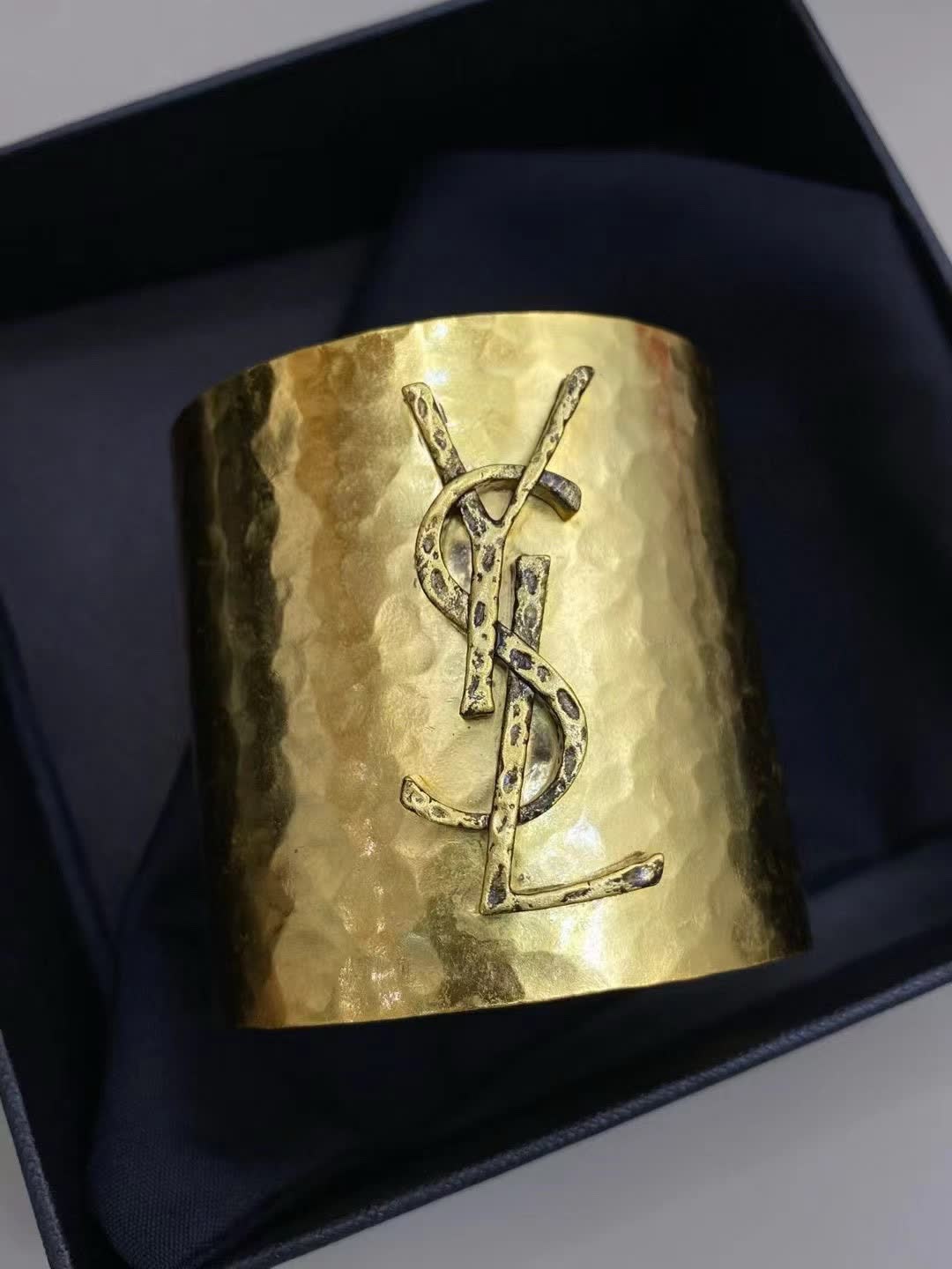 YSL Gold Heart-shaped Bracelet