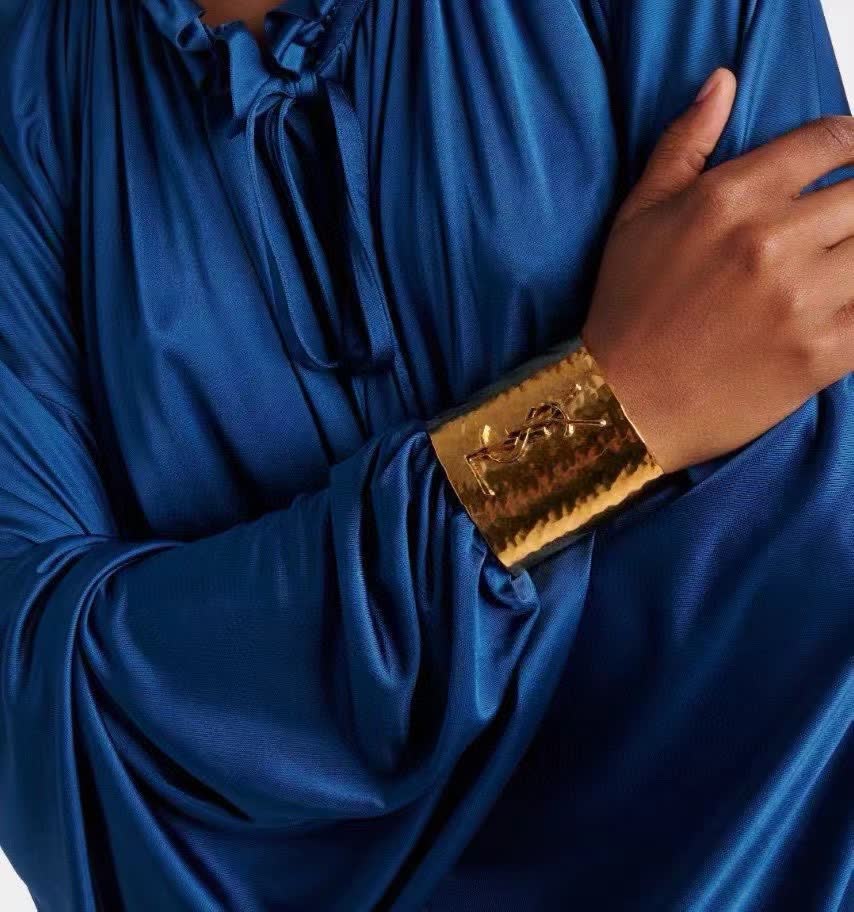 YSL Gold Heart-shaped Bracelet