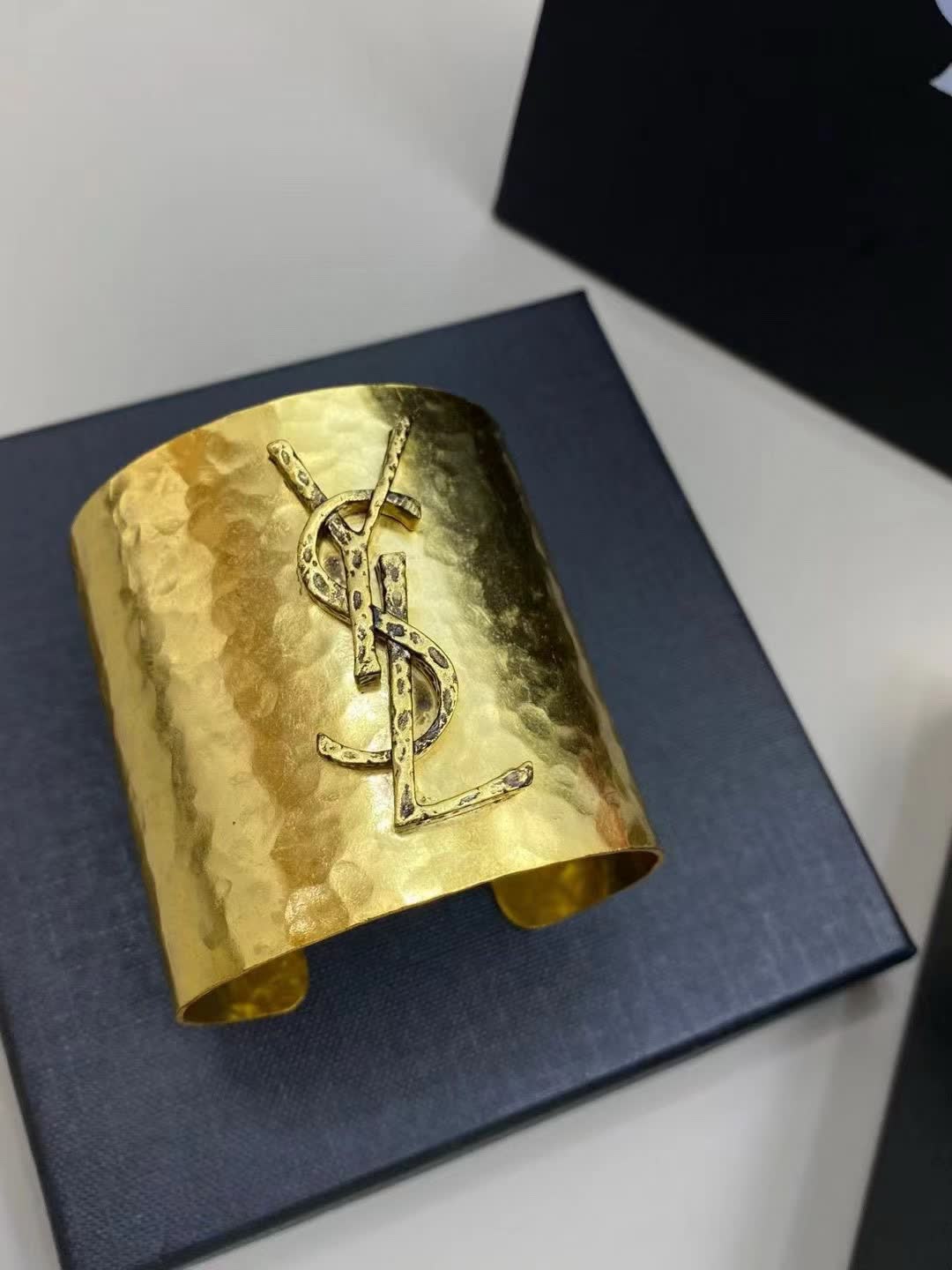 YSL Gold Heart-shaped Bracelet