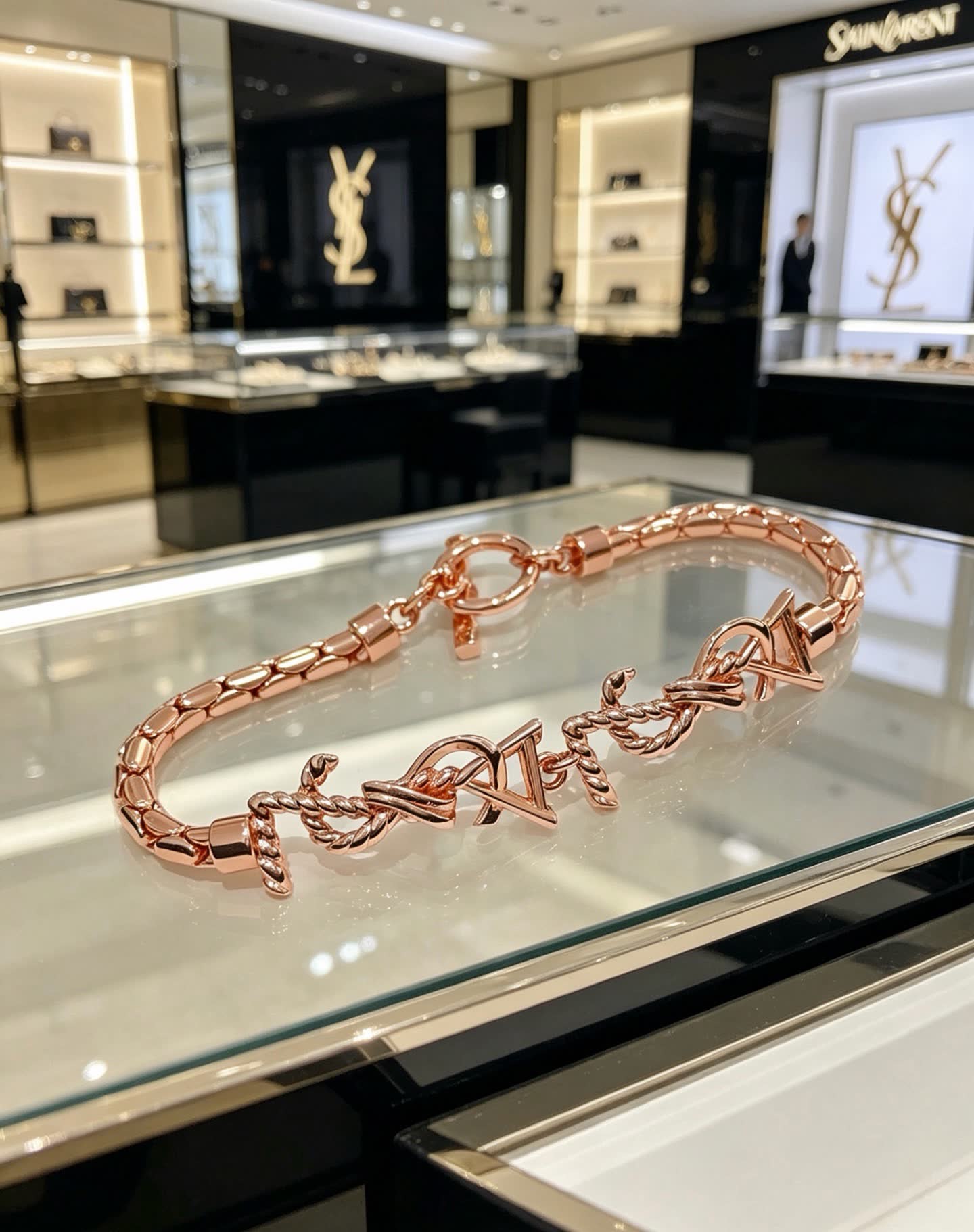 YSL Saint Laurent Rose Gold Bracelet