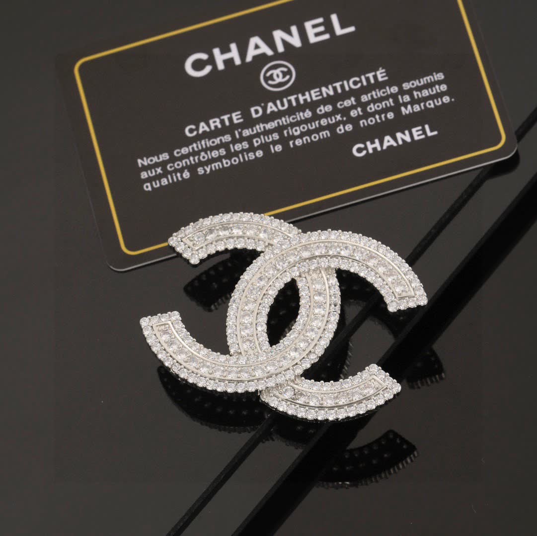 Chanel CC Logo Brooch