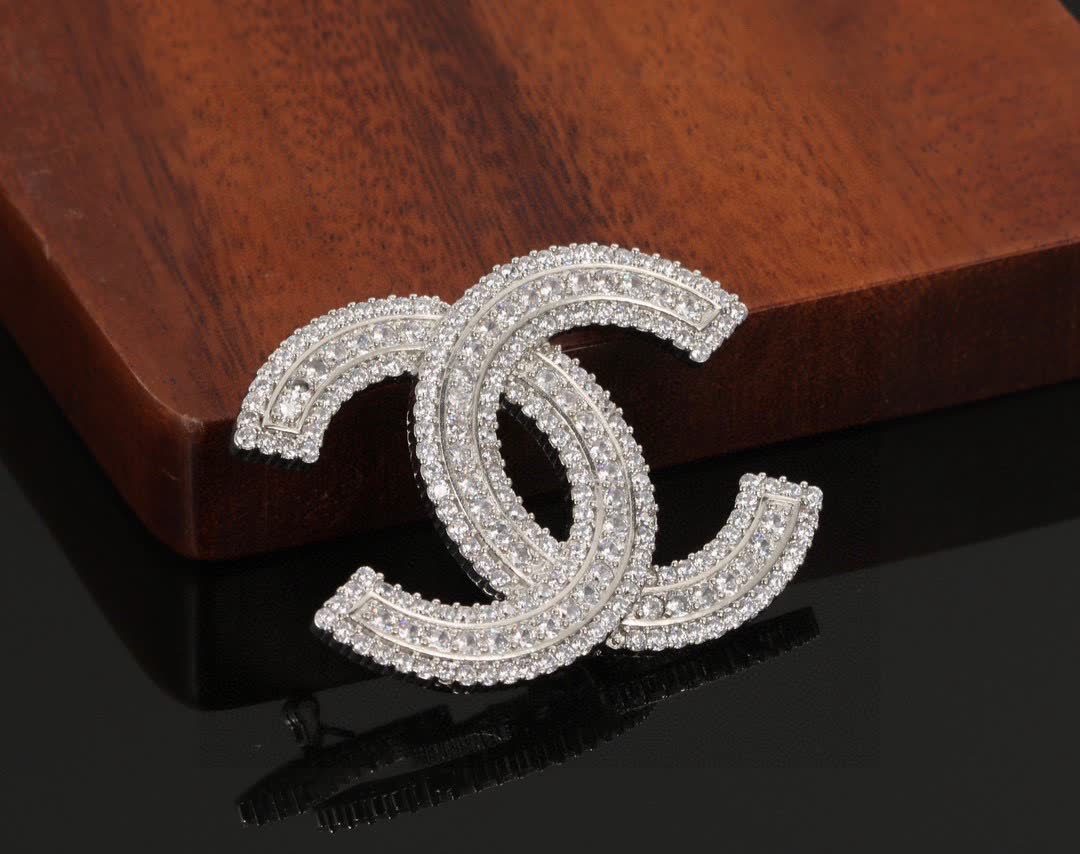 Chanel CC Logo Brooch