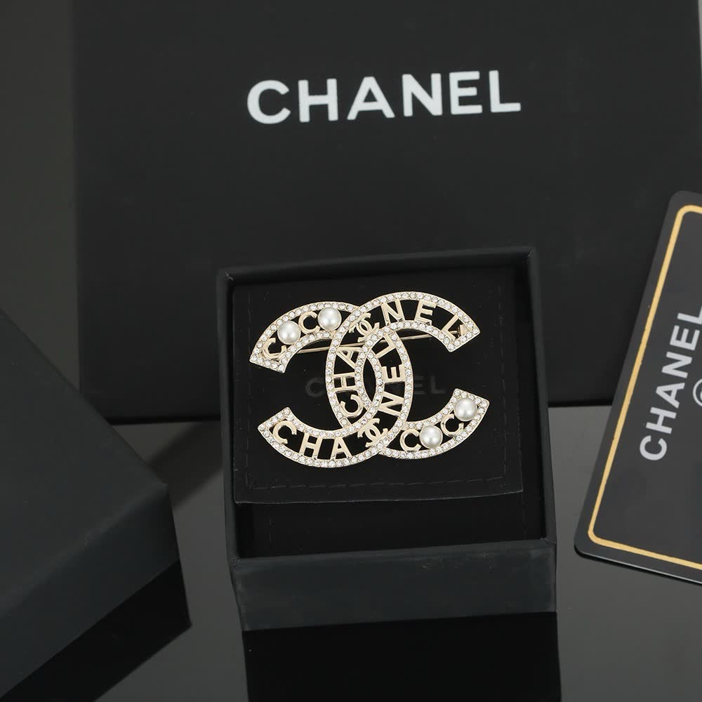 Chanel CC Logo Brooch