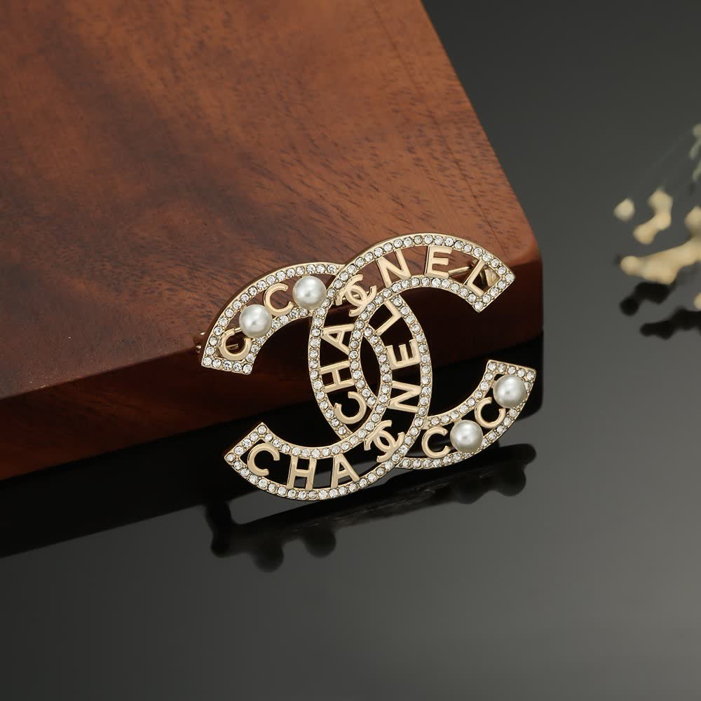 Chanel CC Logo Brooch