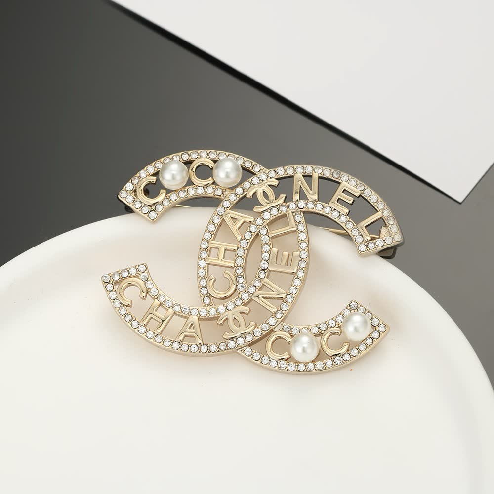 Chanel CC Logo Brooch
