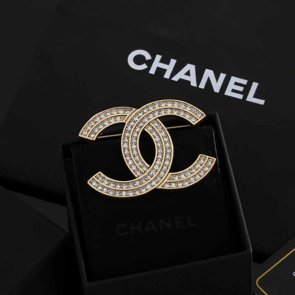 Chanel CC Logo Brooch