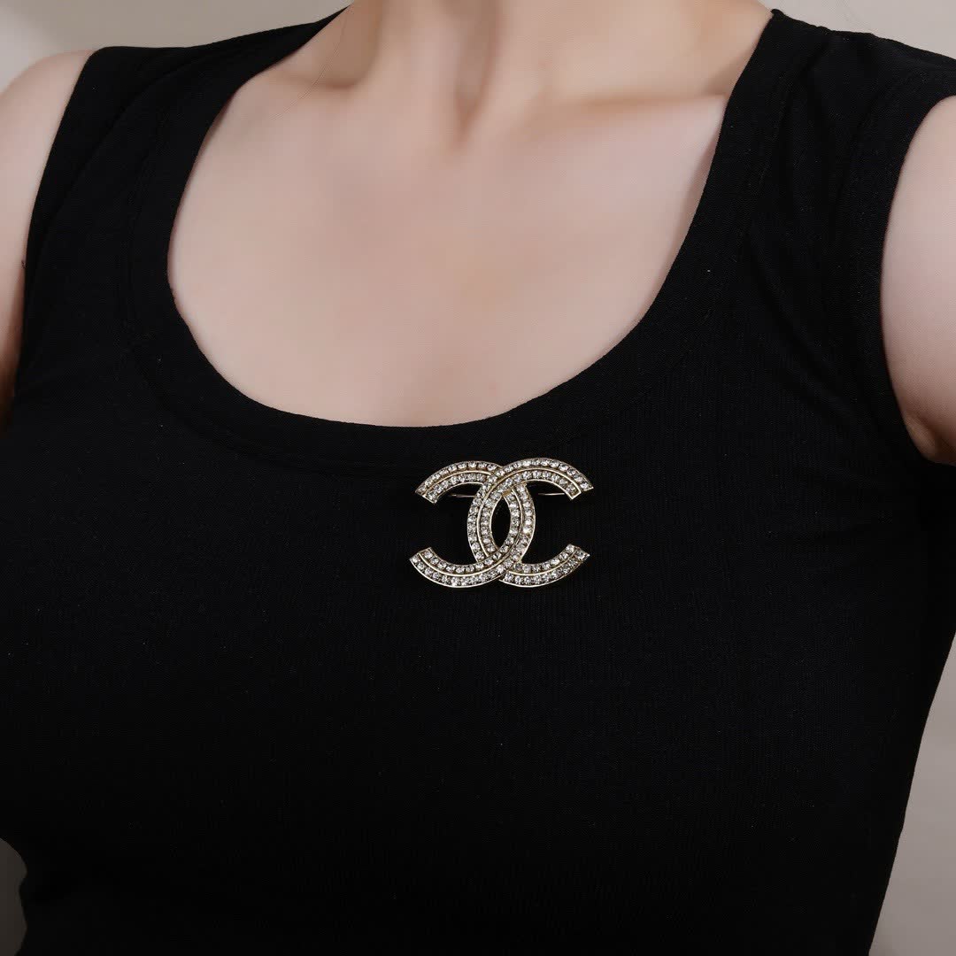 Chanel CC Logo Brooch