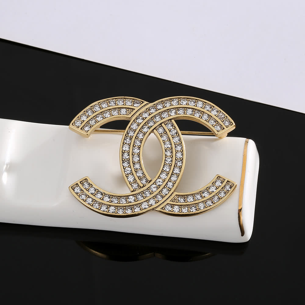 Chanel CC Logo Brooch