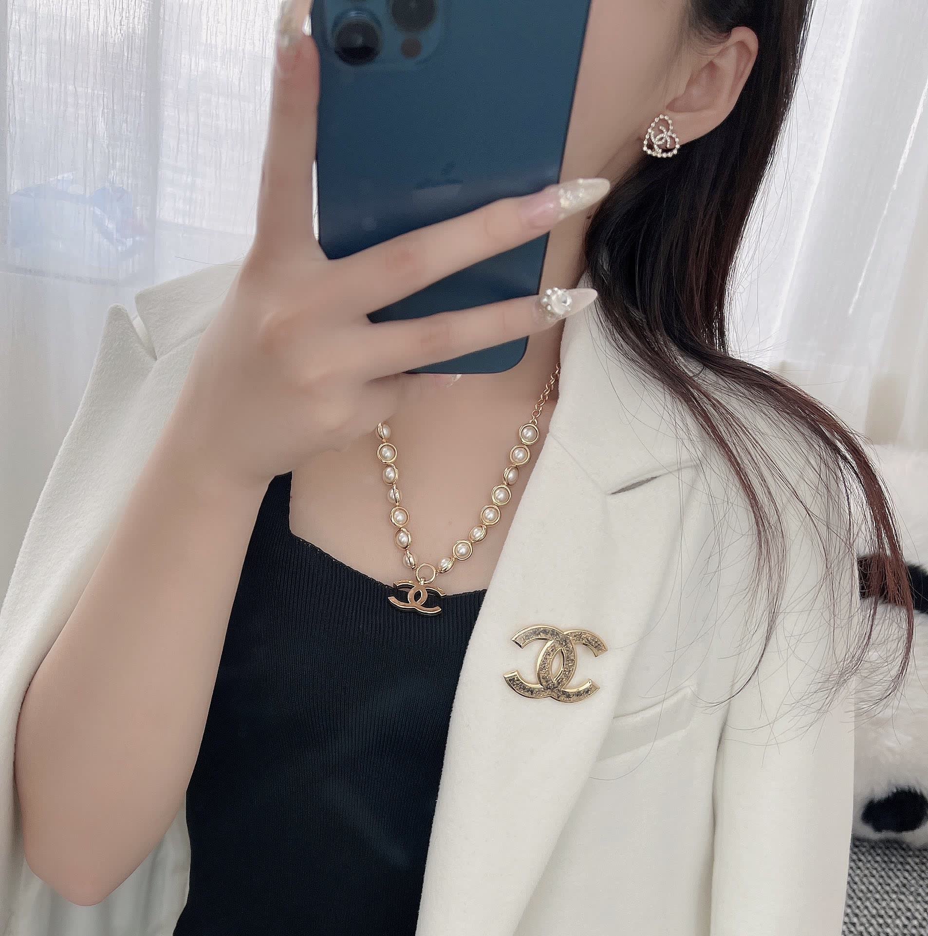 Chanel CC Logo Brooch