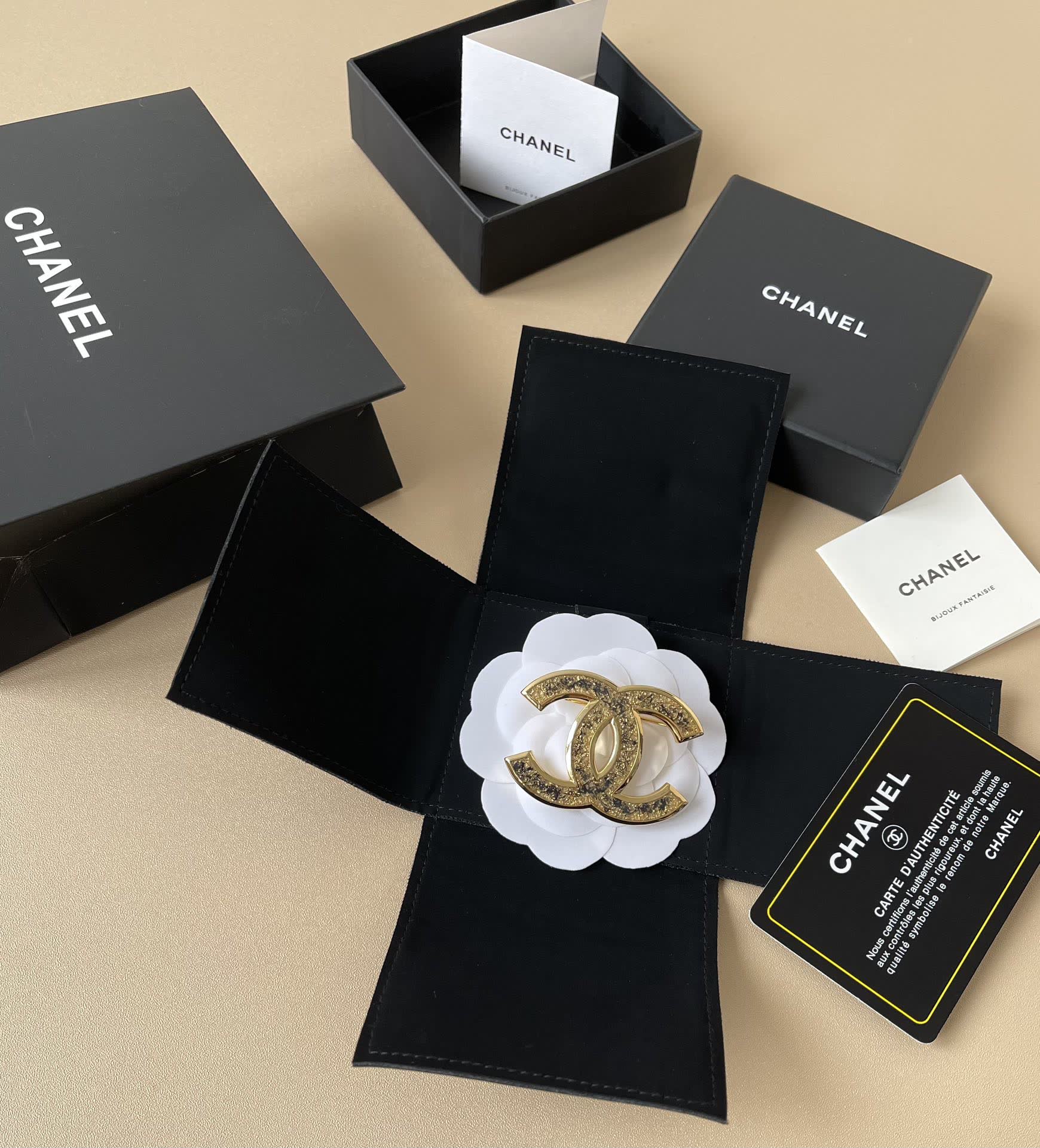 Chanel CC Logo Brooch