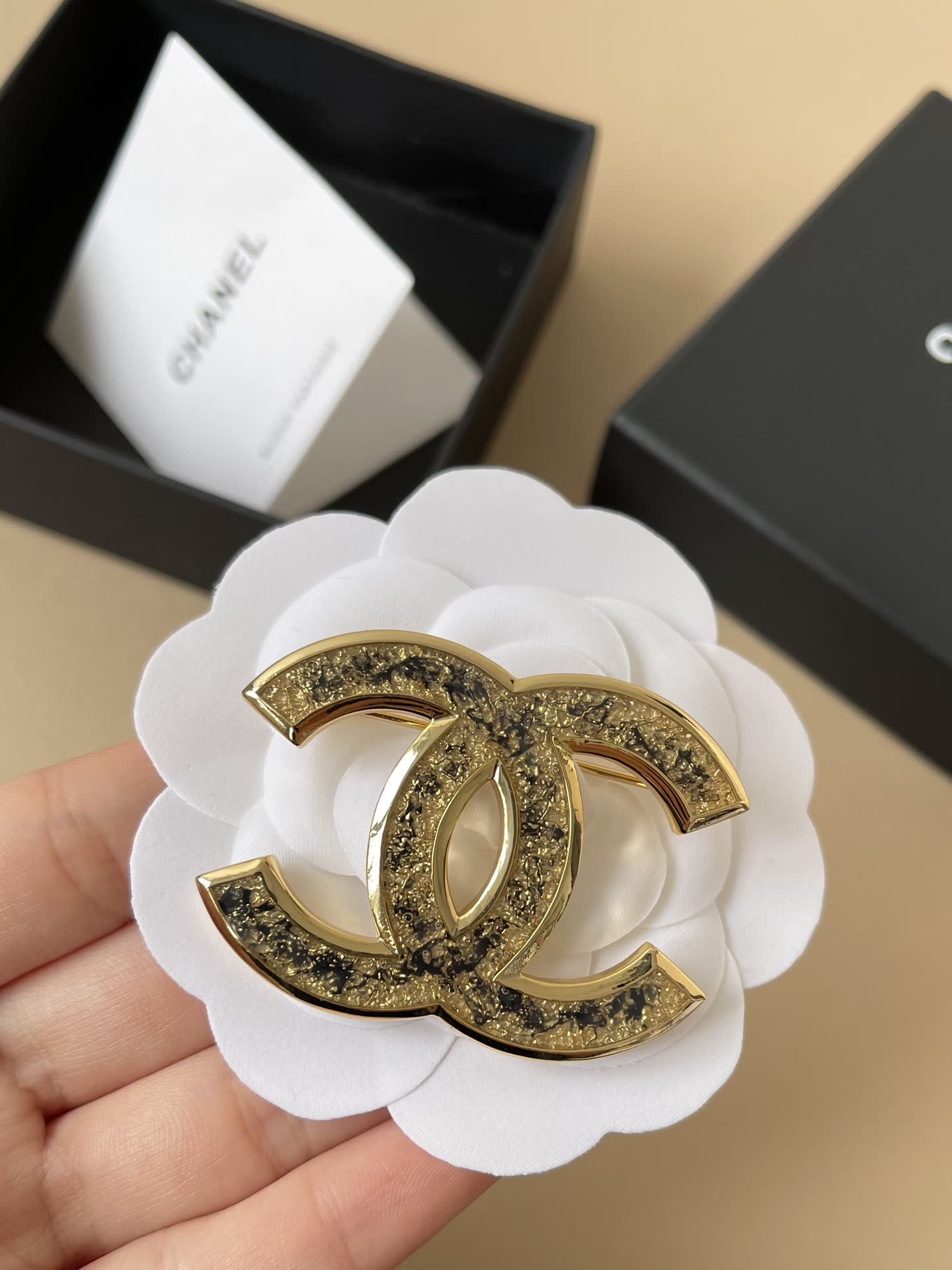 Chanel CC Logo Brooch