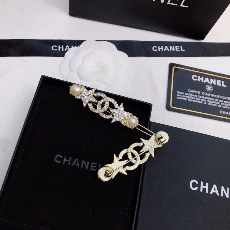 Chanel Brooch - Star and Pearl Design