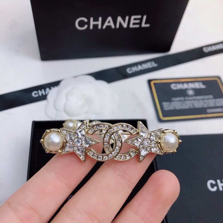 Chanel Brooch - Star and Pearl Design
