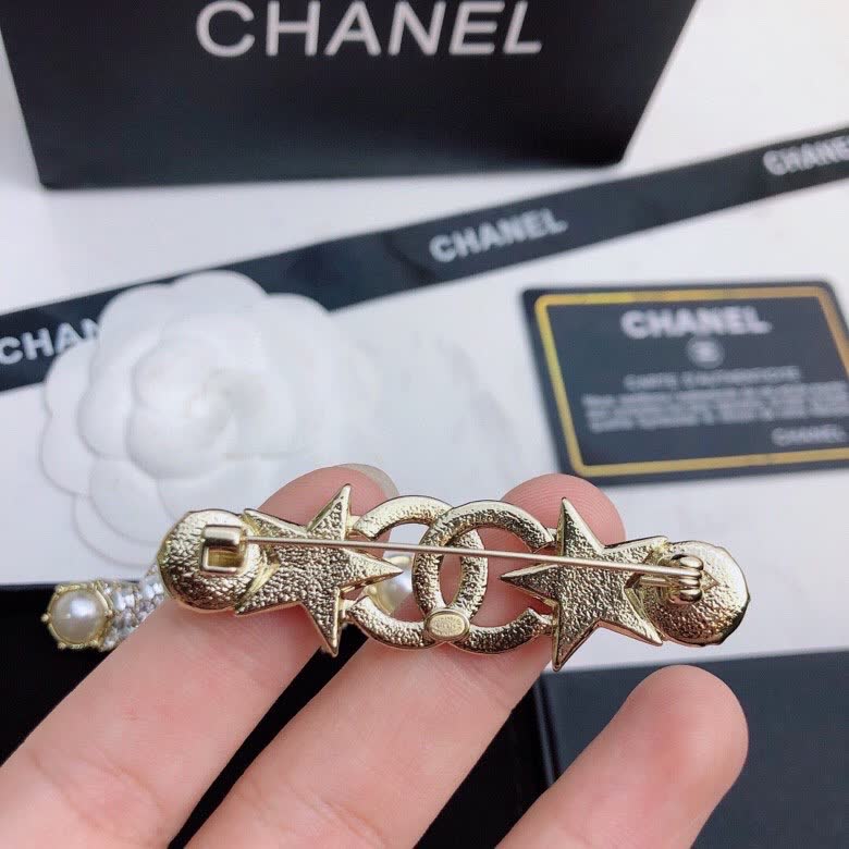 Chanel Brooch - Star and Pearl Design