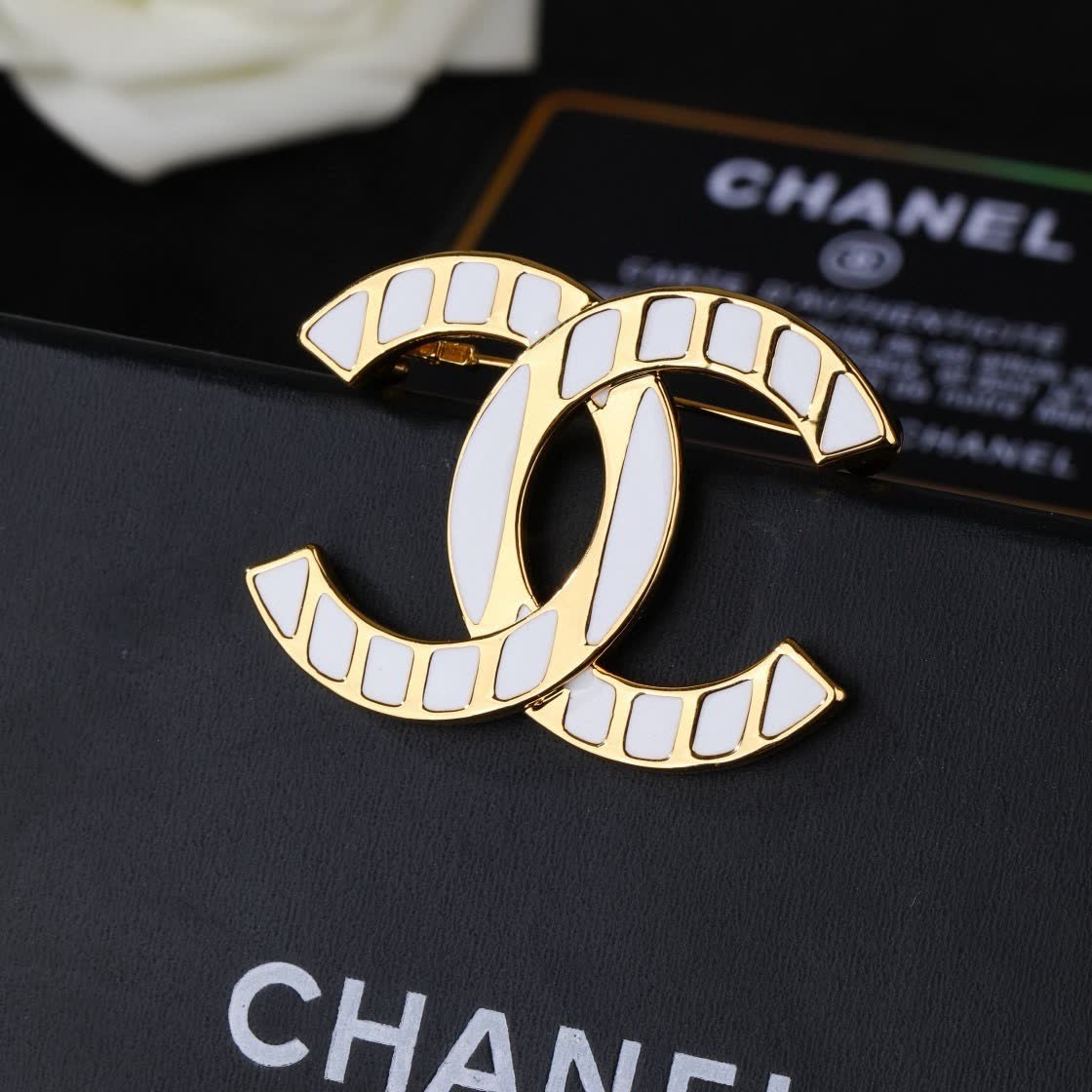 Chanel CC Logo Brooch